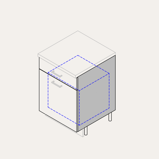 Base - Recycle Pull-Out + 1 Drawer