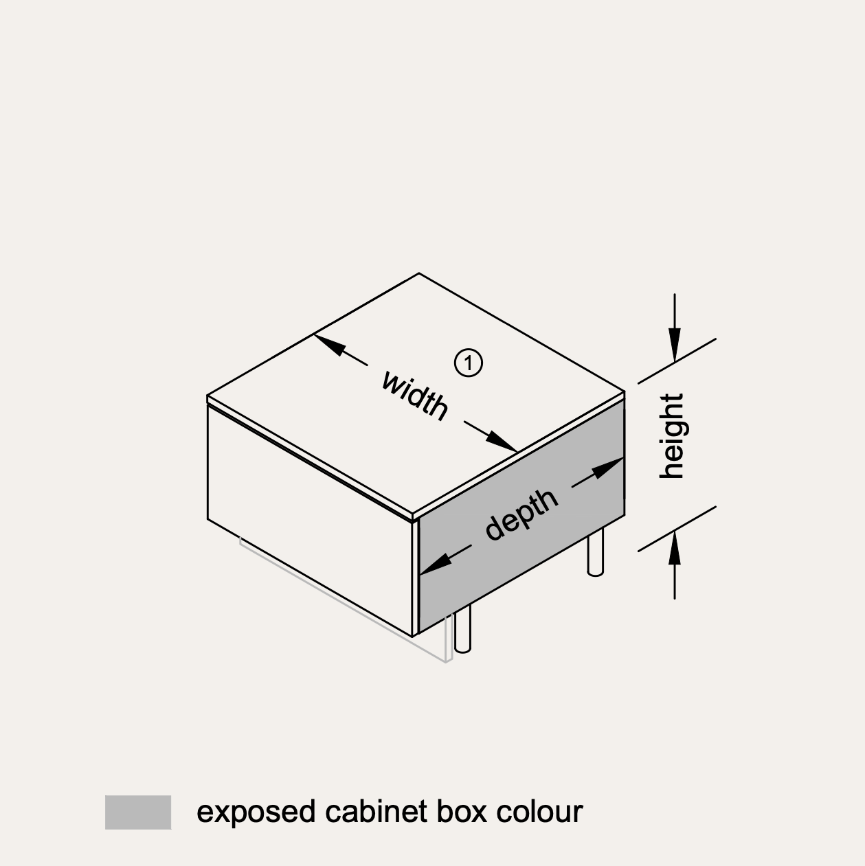 Base - Bench + 1 Drawer