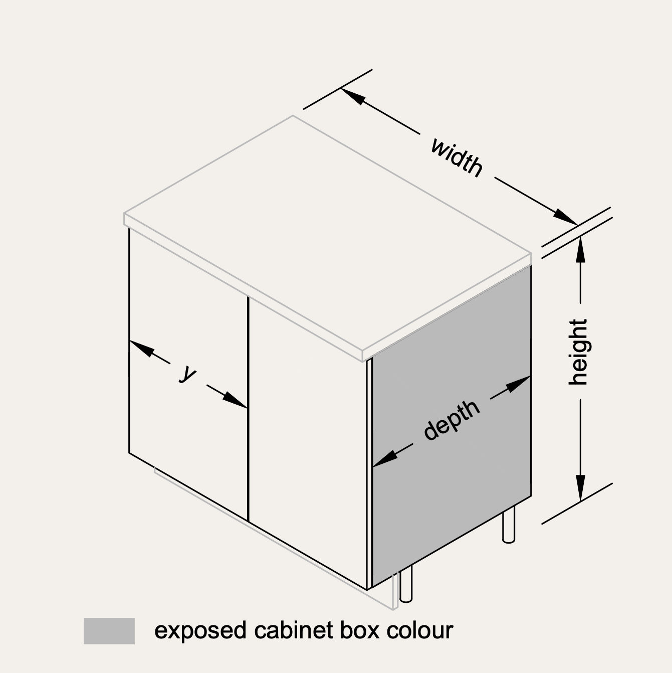 Base - Blind (Left Hinge)