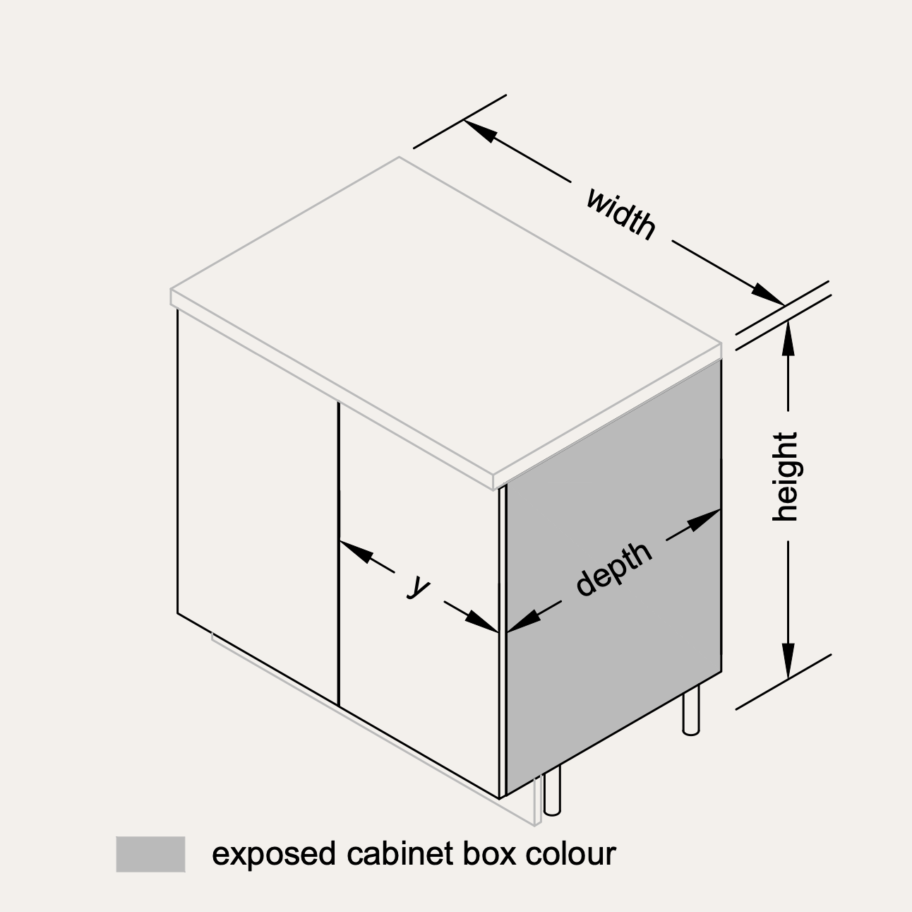 Base - Blind (Right Hinge)