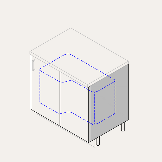 Base - Blind (Right Hinge) + Fly Moon