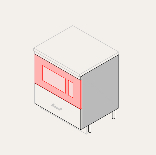 Base - Built-In Microwave + 1 Drawer