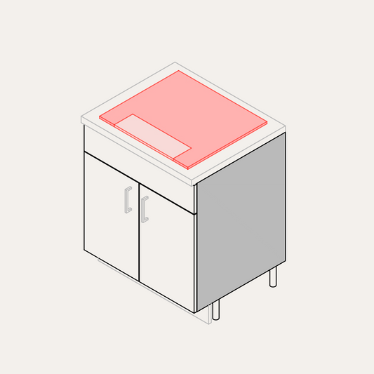 Base - Cooktop + False Drawer