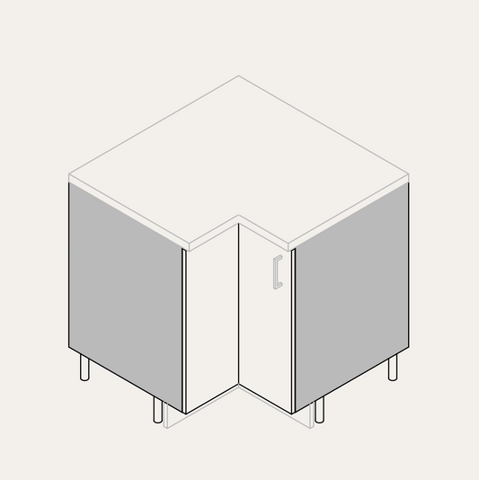 Base - Corner (Left Hinge)