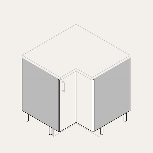 Base - Corner (Right Hinge)