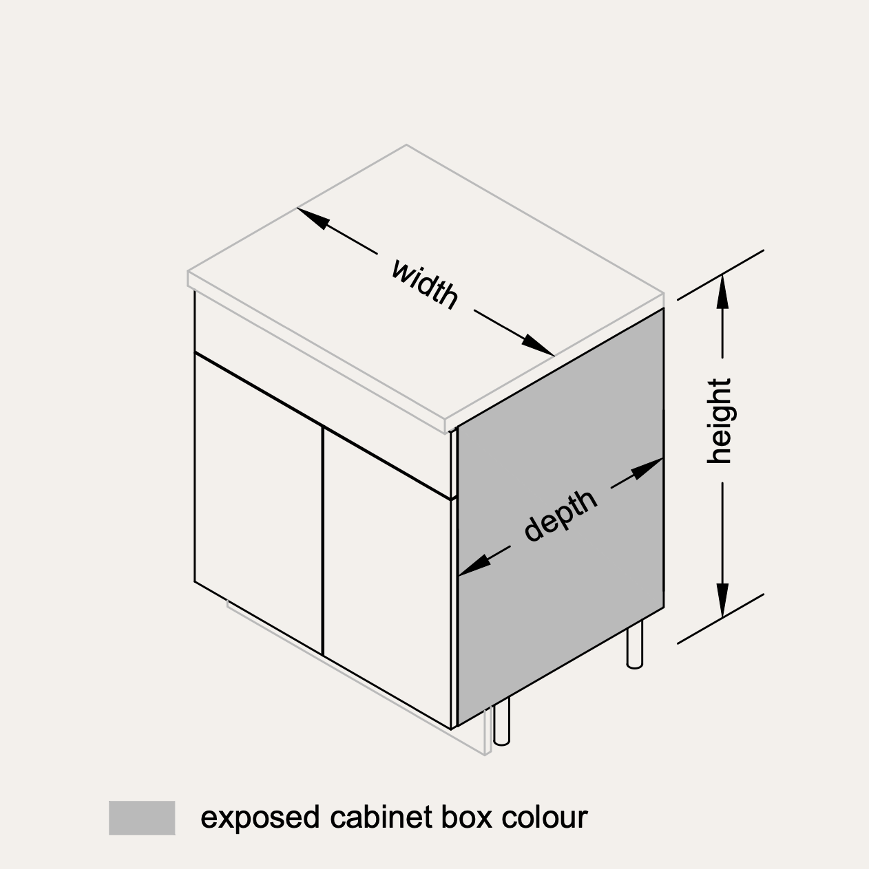 Vanity - Doors + 1 Drawer