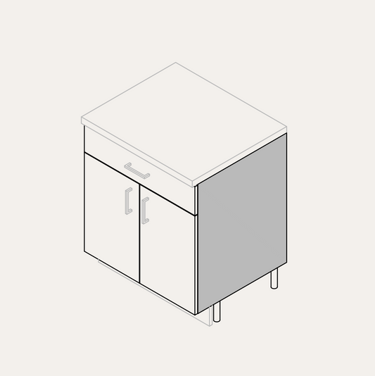 Base - Doors + 1 Drawer