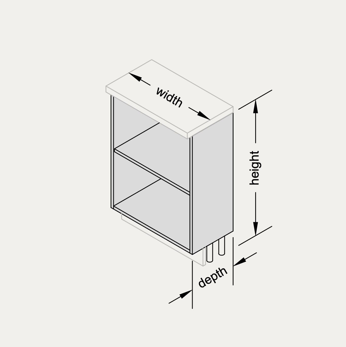 Vanity - Open Shelf