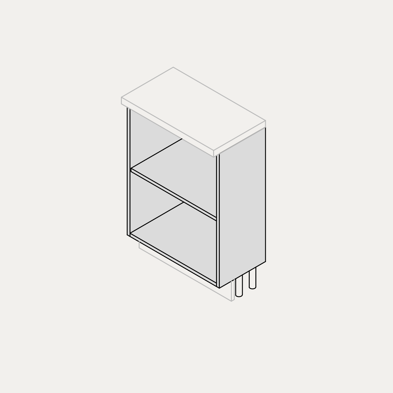Vanity - Open Shelf