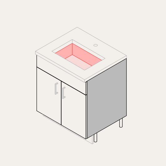 Base - Sink + False Drawer
