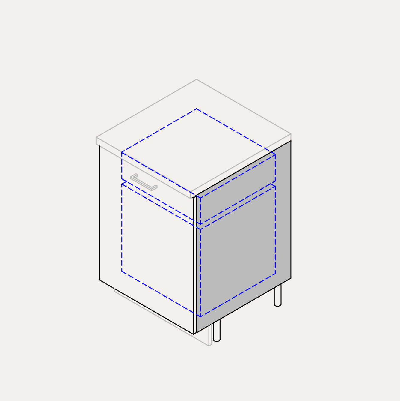 Base - Recycle Pull-Out + 1 Internal Pull-Out