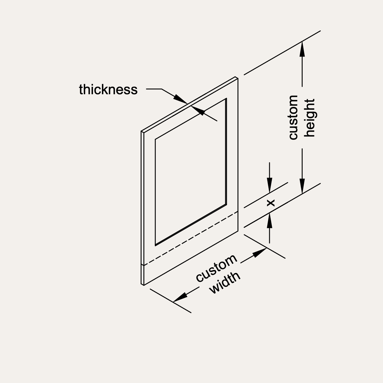 Custom Sized False Door Base Gable