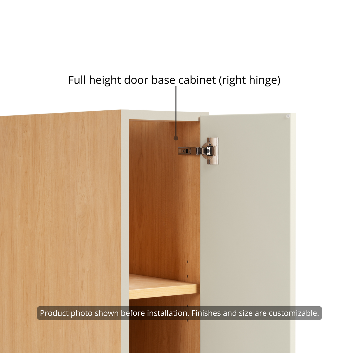 Base - Full Height Door (Right Hinge)