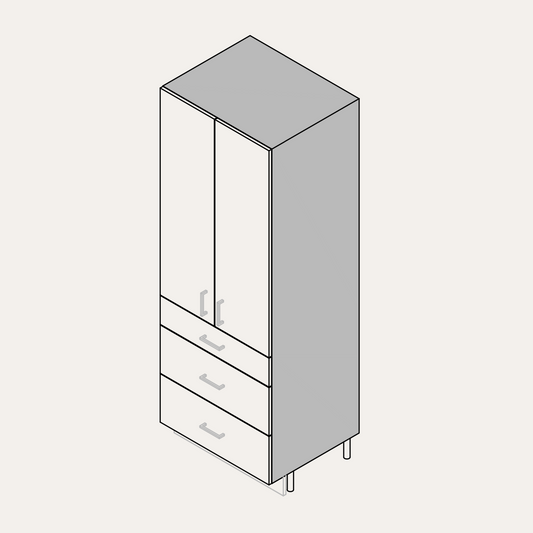 Tall - Doors + 3 Drawers
