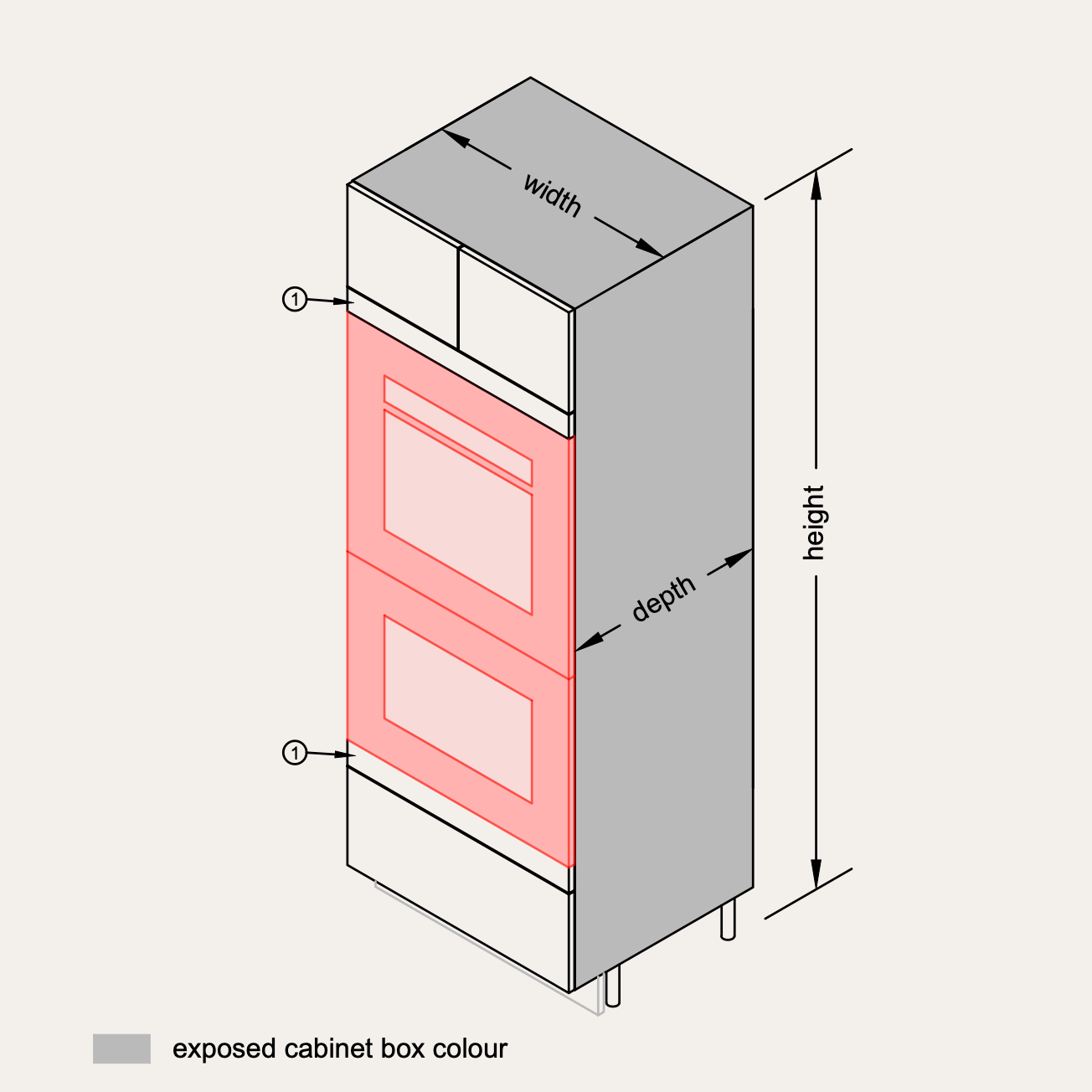 Tall - Double Oven + 1 Drawer