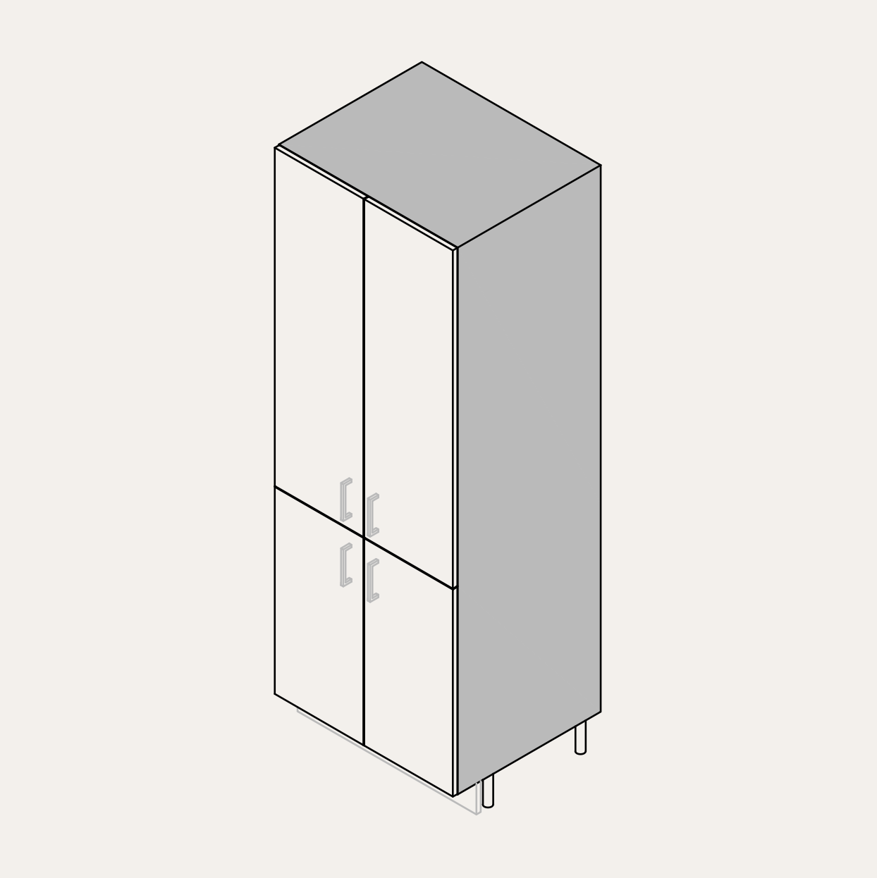 Tall - Low Door (2 Doors Wide)