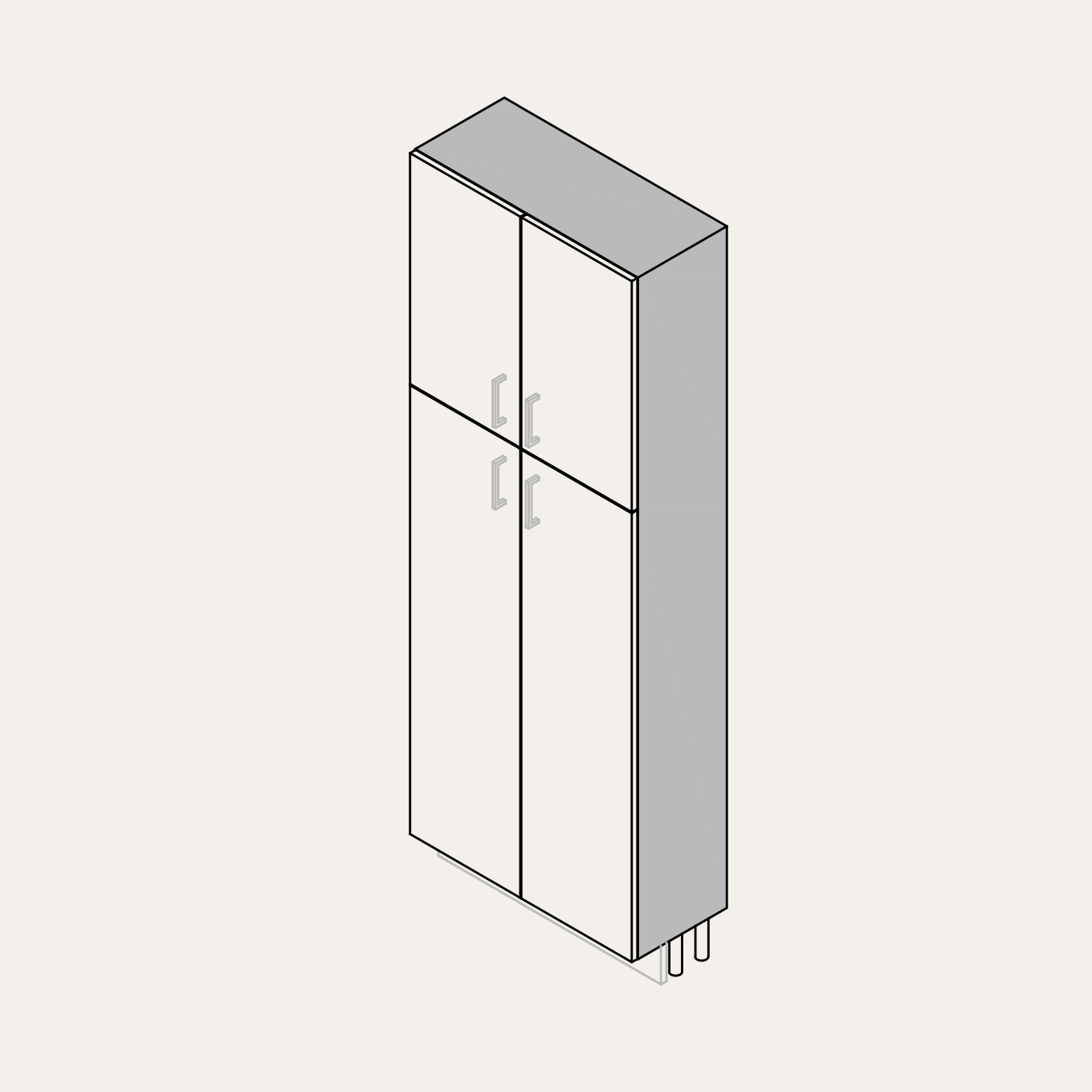 Tall - Reduced Depth (2 Doors Wide)
