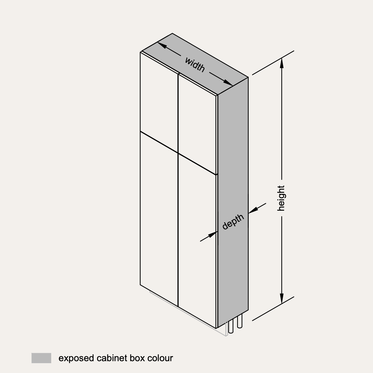 Tall - Reduced Depth (2 Doors Wide)
