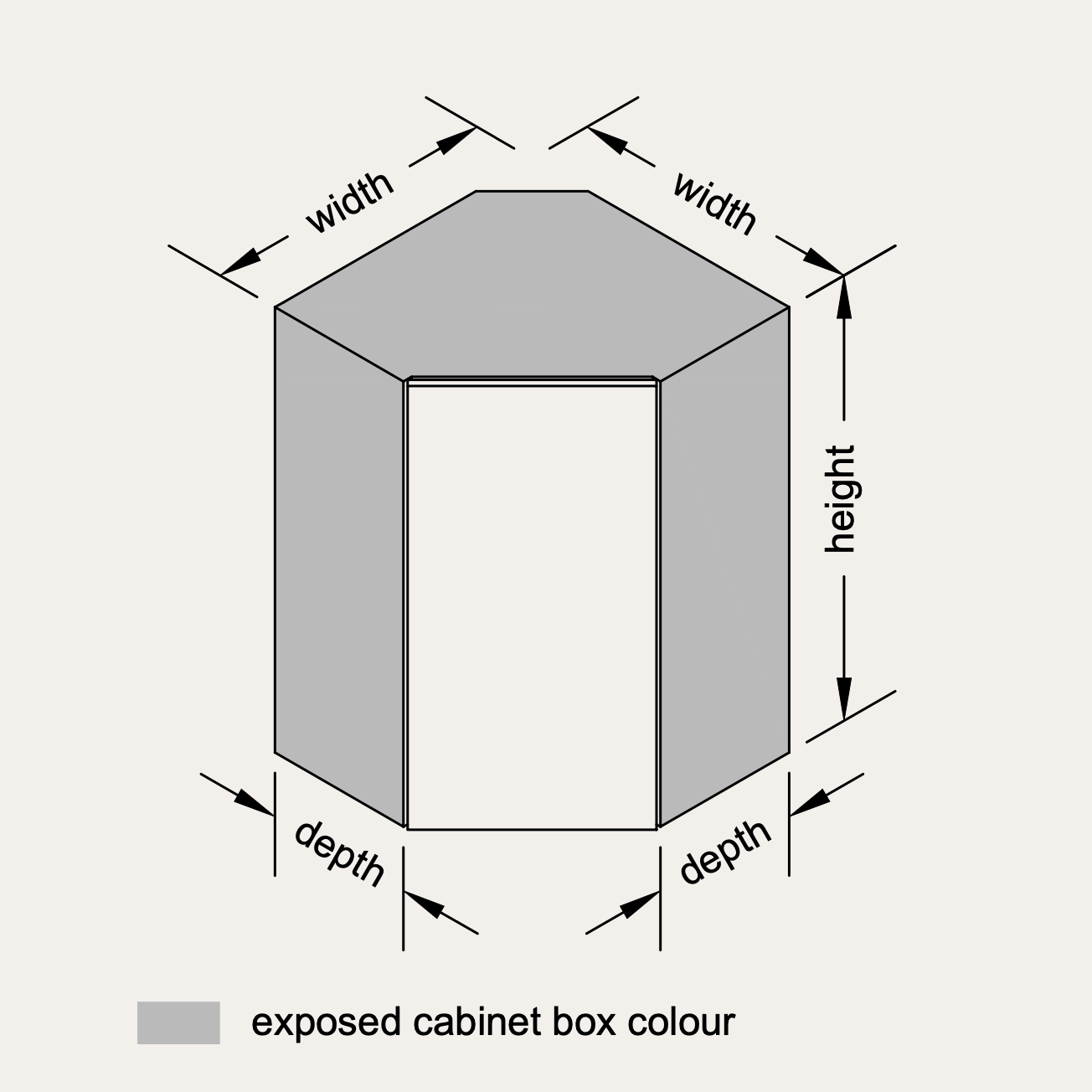 Wall - Tall Diagonal (Right Hinge)