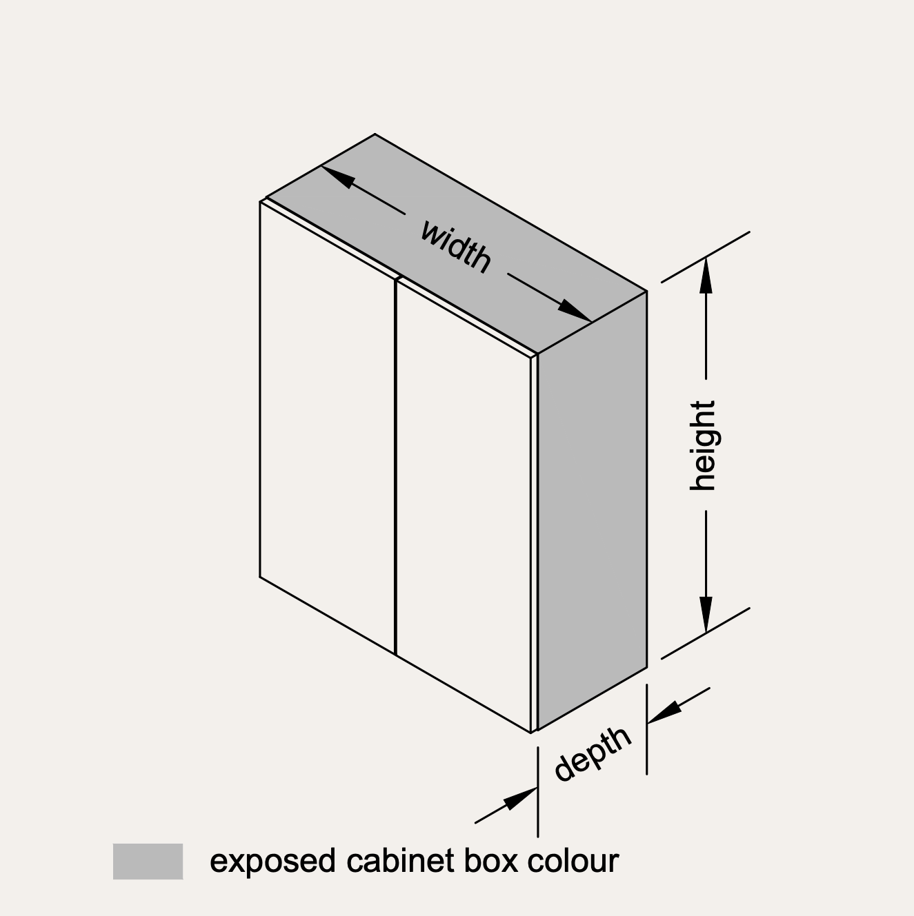Wall - Tall Standard (2 Doors Wide)