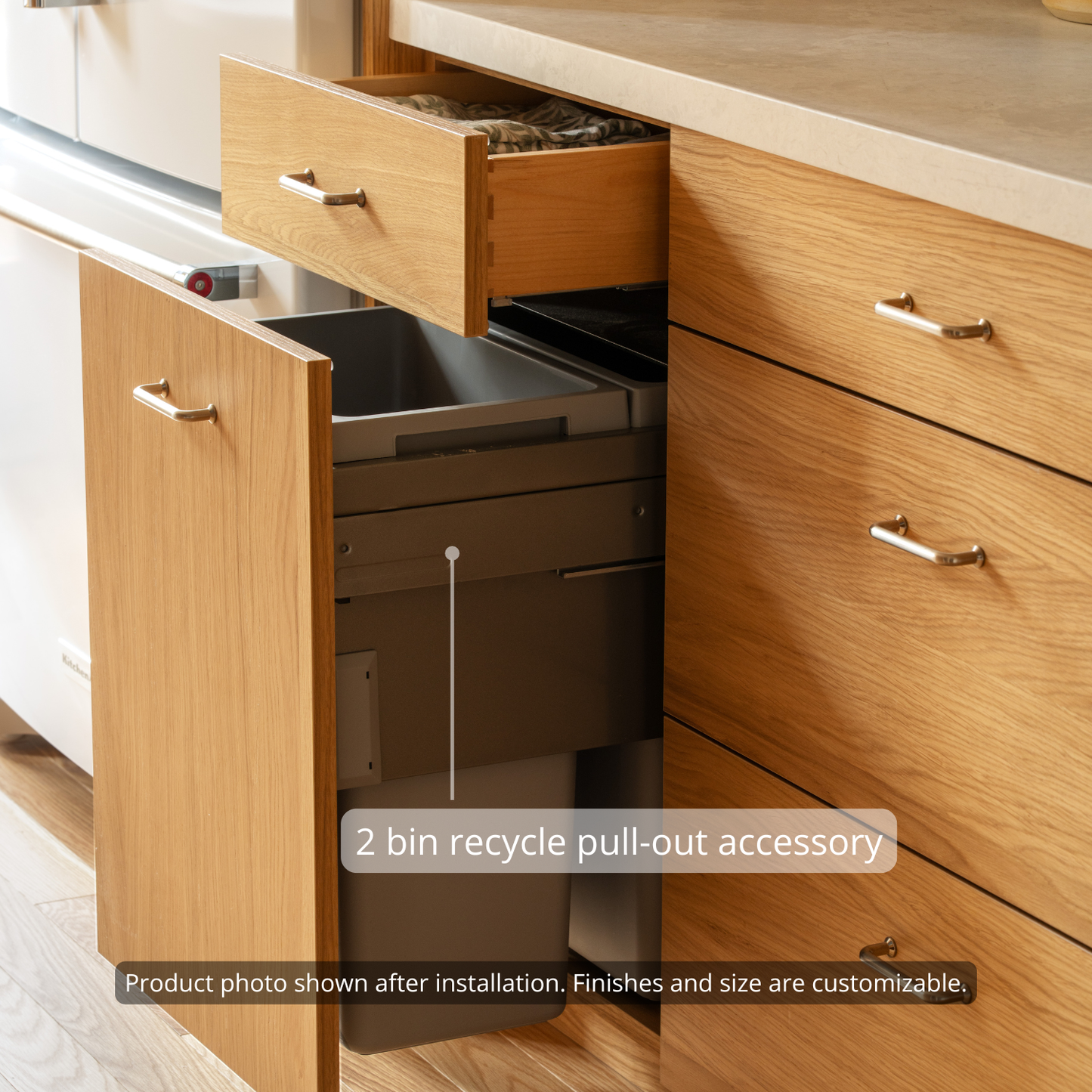 Base - Recycle Pull-Out + 1 Drawer