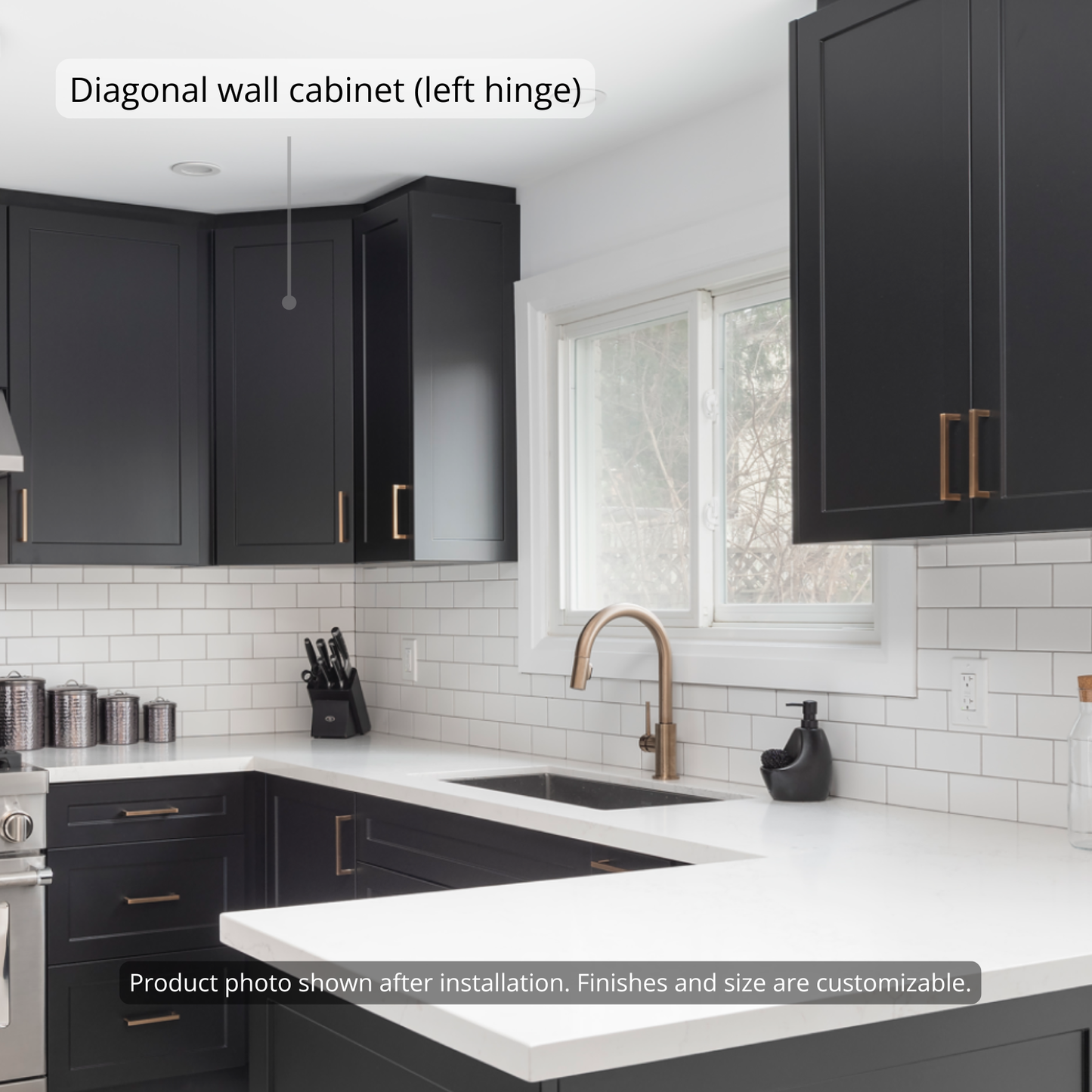 Wall - Short Diagonal (Left Hinge)