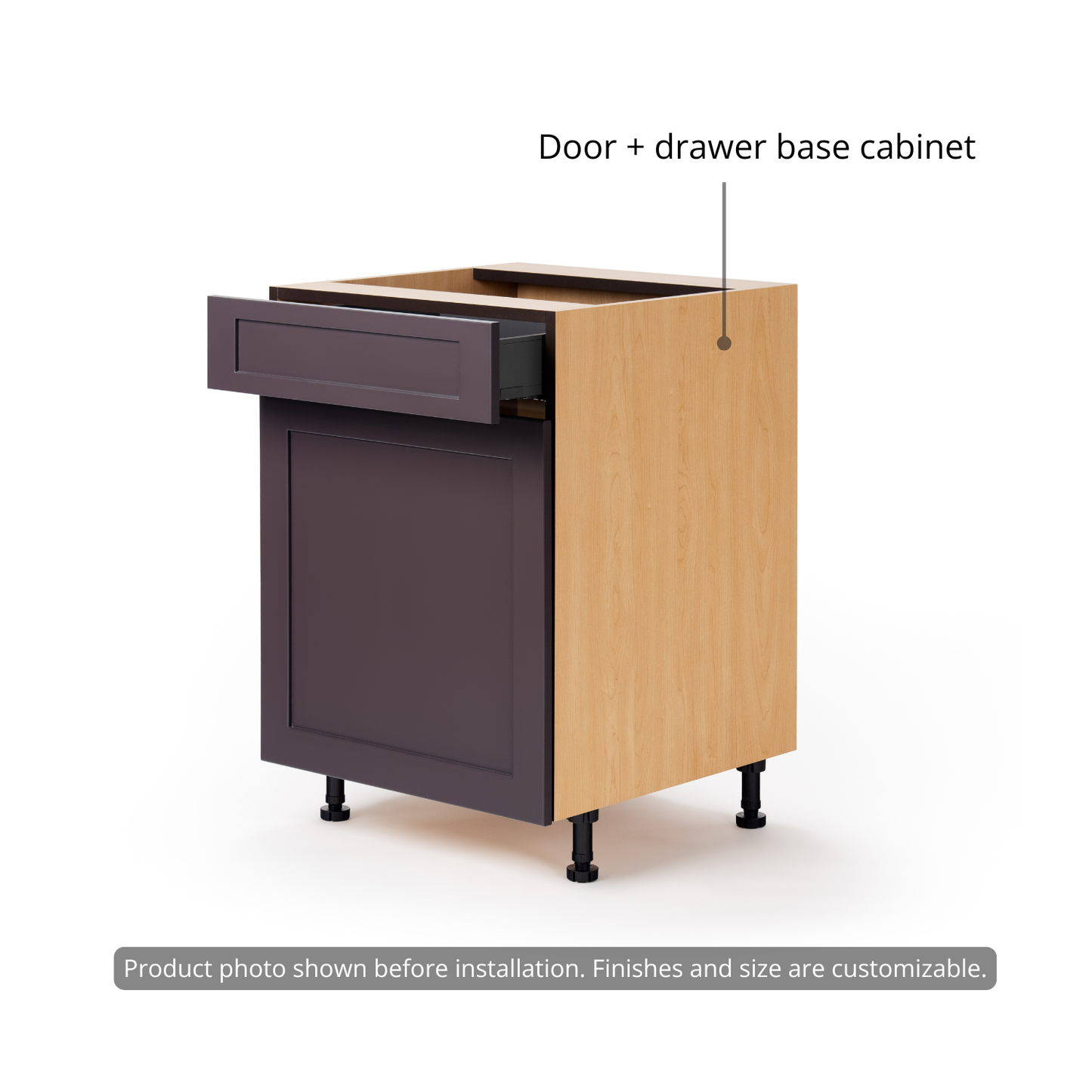 Base - Door (Right Hinge) + 1 Drawer