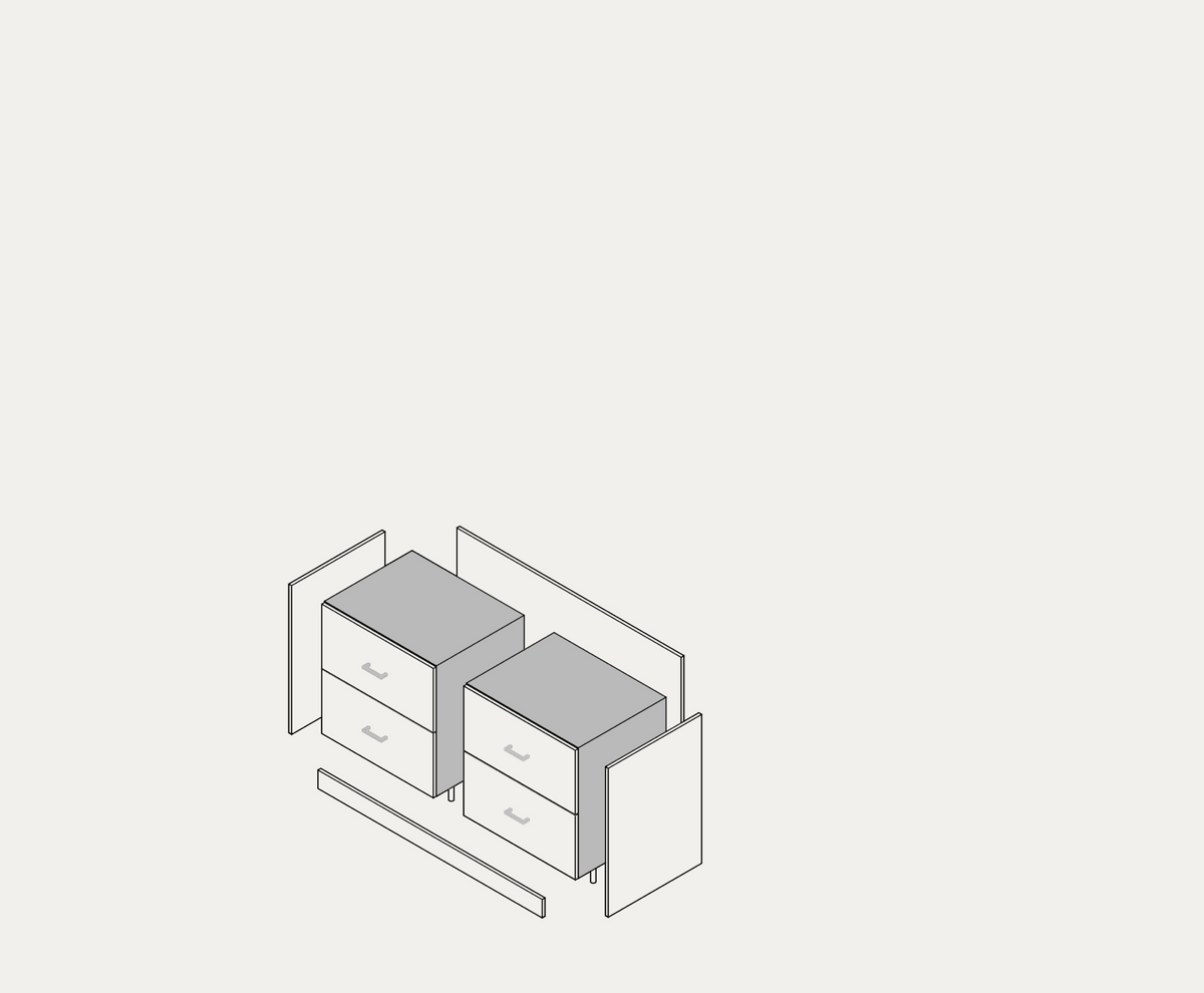 Simple island example, exploded view