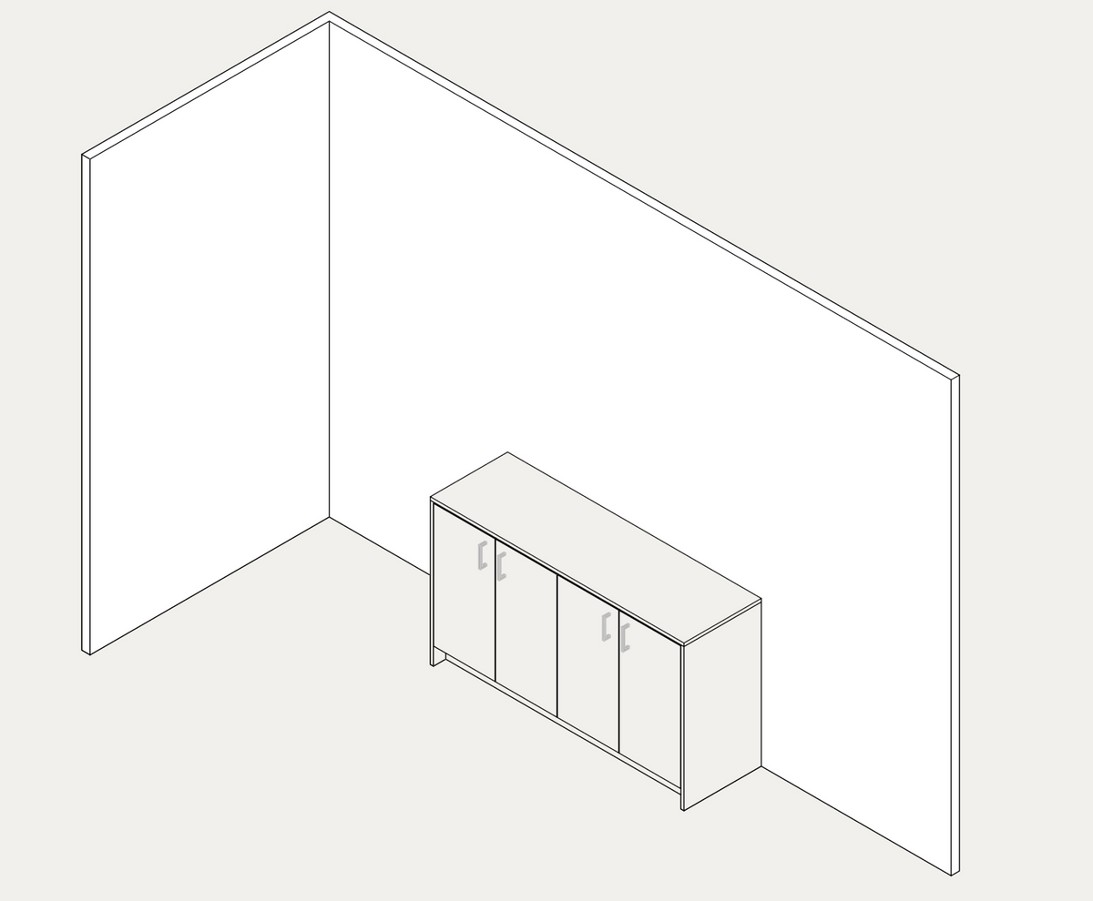 Simple sideboard example, assembled