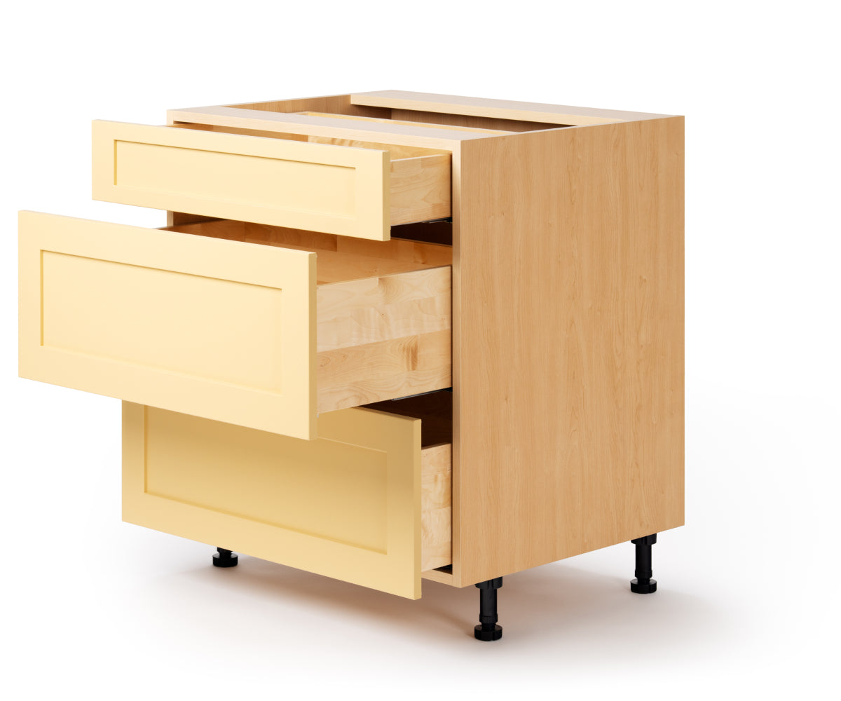 PALET base cabinet with its drawers open
